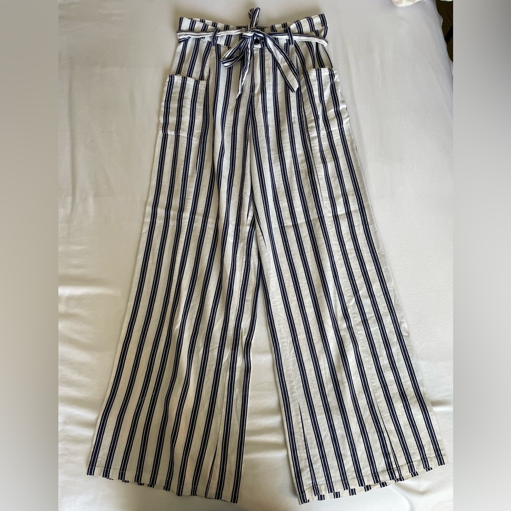 Lined linen beach pants